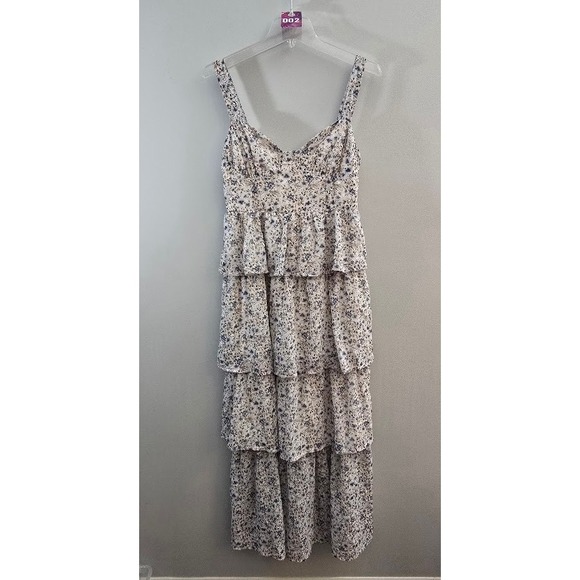 Altar'd State Dresses & Skirts - Altar'd State Womens Ellisha Maxi Dress Blue Floral Tiered Boho Cottagecore Sz M
